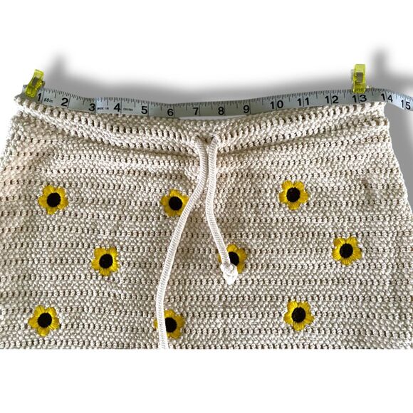 Zara Crochet Knit Sunflower Skirt - Picture 3 of 7